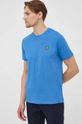 niebieski Lyle & Scott t-shirt bawełniany Męski