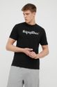 czarny RefrigiWear t-shirt bawełniany Męski