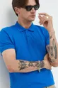 μπλε Βαμβακερό μπλουζάκι πόλο s.Oliver Ανδρικά