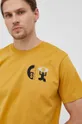 żółty G-Star Raw t-shirt bawełniany D21227.336