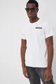 biały G-Star Raw t-shirt bawełniany D21332.C336