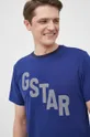 granatowy G-Star Raw t-shirt bawełniany D21198.336