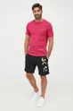 Βαμβακερό μπλουζάκι BOSS Boss Casual ροζ