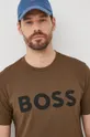 zelená Bavlnené tričko BOSS Boss Casual