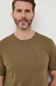 BOSS tricou din bumbac CASUAL verde 50472584