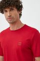 czerwony BOSS t-shirt bawełniany BOSS CASUAL Męski