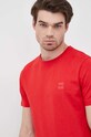 BOSS tricou din bumbac CASUAL rosu 50472584