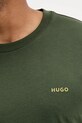 Хлопковая футболка HUGO 50466158 зелёный