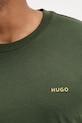 Хлопковая футболка HUGO 50466158 зелёный