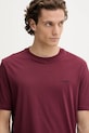 Bavlnené tričko HUGO burgundské 50466158