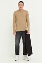 HUGO longsleeve bawełniany 50466159 beżowy AA00