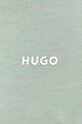 Bavlnené tričko s dlhým rukávom HUGO 50466159 zelená