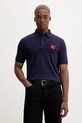 Pamučna polo majica HUGO pamuk mornarsko plava 50466202