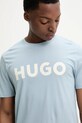 HUGO pamut póló kék 50467556