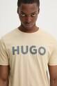 Odzież HUGO t-shirt bawełniany Dulivio 50467556 beżowy