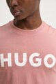 HUGO t-shirt bawełniany 50467556 różowy