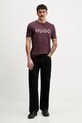 HUGO t-shirt bawełniany 50467556 fioletowy NC00