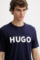 HUGO t-shirt bawełniany granatowy 50467556