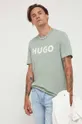zielony HUGO t-shirt bawełniany