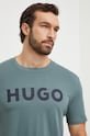 Odzież HUGO t-shirt bawełniany 50467556 zielony