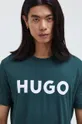zelená Bavlnené tričko HUGO