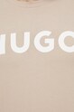 Bavlněné tričko HUGO béžová 50467556