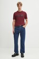 HUGO t-shirt bawełniany 50467556 bordowy NC00