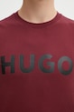 HUGO t-shirt bawełniany 50467556 bordowy