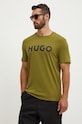 HUGO t-shirt bawełniany 50467556 zielony NC00