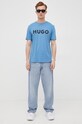 HUGO t-shirt bawełniany 50467556 niebieski NC00