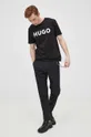 Бавовняна футболка HUGO чорний