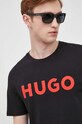 HUGO t-shirt bawełniany czarny 50467556