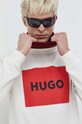 HUGO bluza bawełniana beżowy 50467944