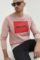 różowy HUGO bluza bawełniana Męski