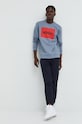 HUGO bluza bawełniana 50467944 50467944 niebieski AA00