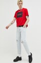 HUGO tricou din bumbac 50467952 rosu AW25
