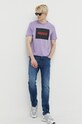 HUGO tricou din bumbac 50467952 violet AW25