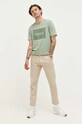 HUGO t-shirt bawełniany 50467952 zielony AW25