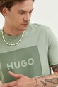HUGO t-shirt bawełniany zielony 50467952