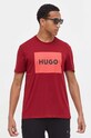 Памучна тениска HUGO бордо 50467952