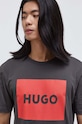 Хлопковая футболка HUGO серый 50467952