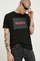 Бавовняна футболка HUGO чорний 50467952