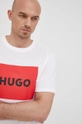 λευκό Βαμβακερό μπλουζάκι HUGO