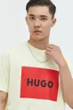 rumena Bombažen t-shirt HUGO
