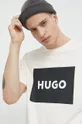 оранжевый Хлопковая футболка HUGO