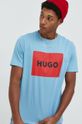 HUGO t-shirt bawełniany 50467952 niebieski