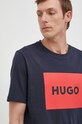 HUGO t-shirt bawełniany 50467952 granatowy 50467952