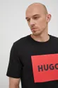 czarny HUGO t-shirt bawełniany 50467952