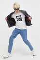 HUGO t-shirt bawełniany 50473891 beżowy AW23