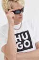 HUGO t-shirt bawełniany beżowy 50473891